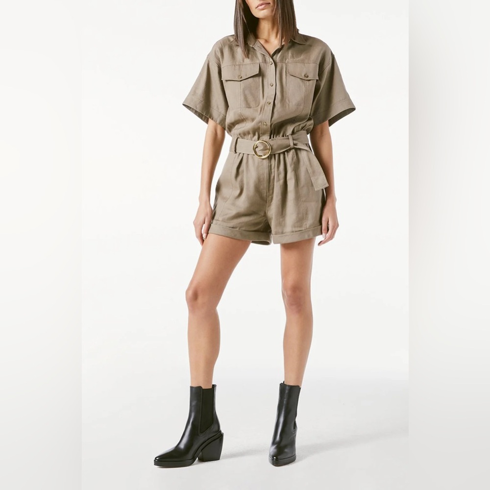 Frame Arie Romper Sz M, NWT, in Desert